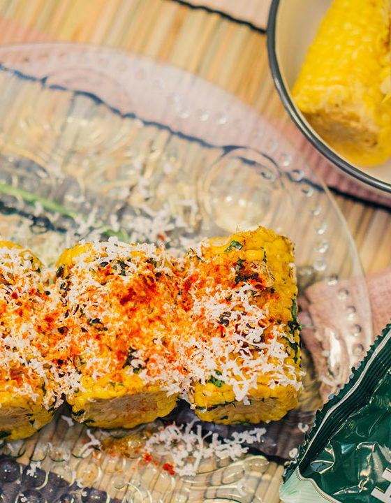 corn cheese garlic cover huercasa